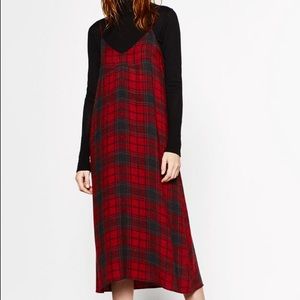 Zara Red Plaid Slip Dress US Size 11
